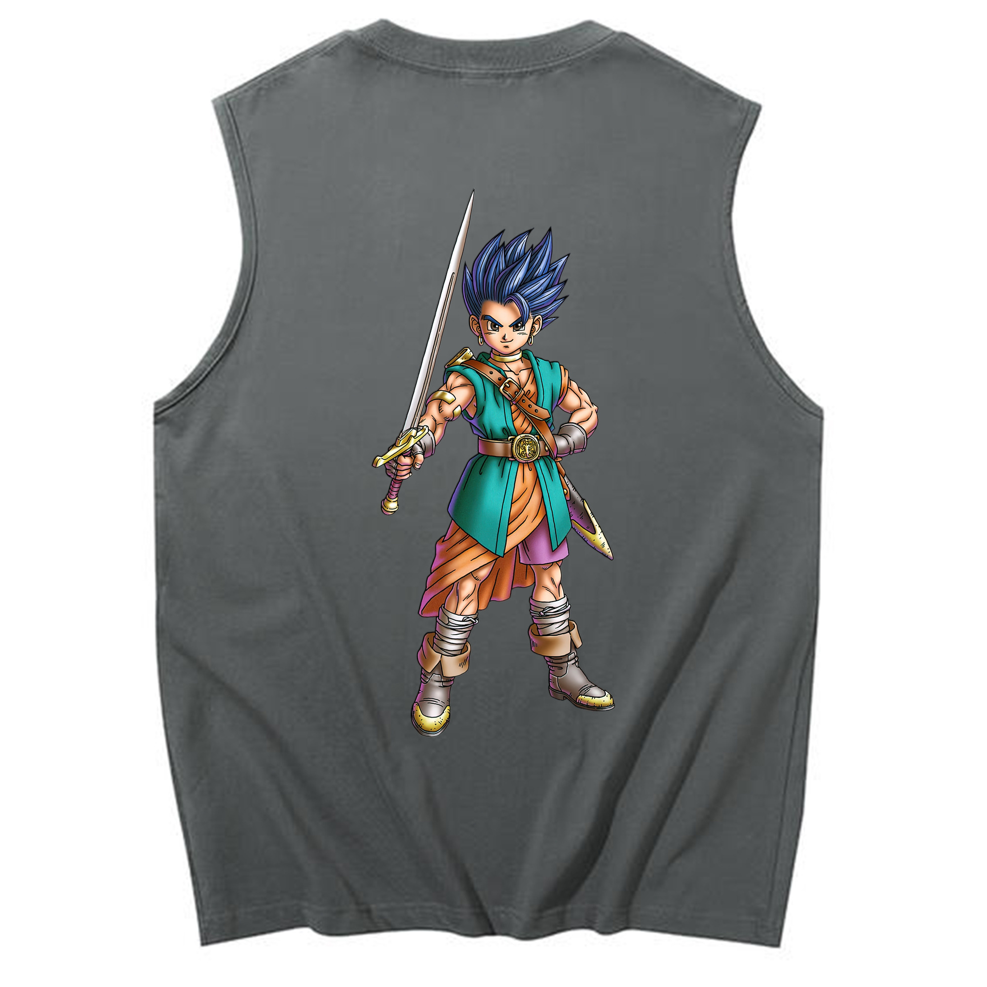 （画像用） ドラゴンクエスト Doragon Kuesuto Dragon Quest コットン100％タンクトップ（背面プリント）